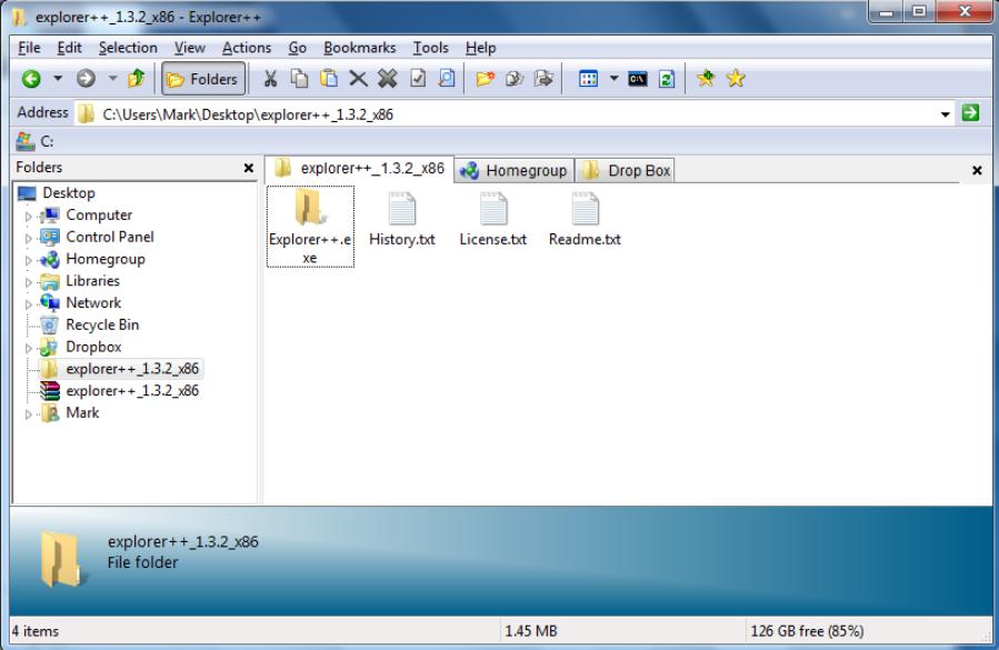 phần mềm quản lý file miễn phí Explorer++
