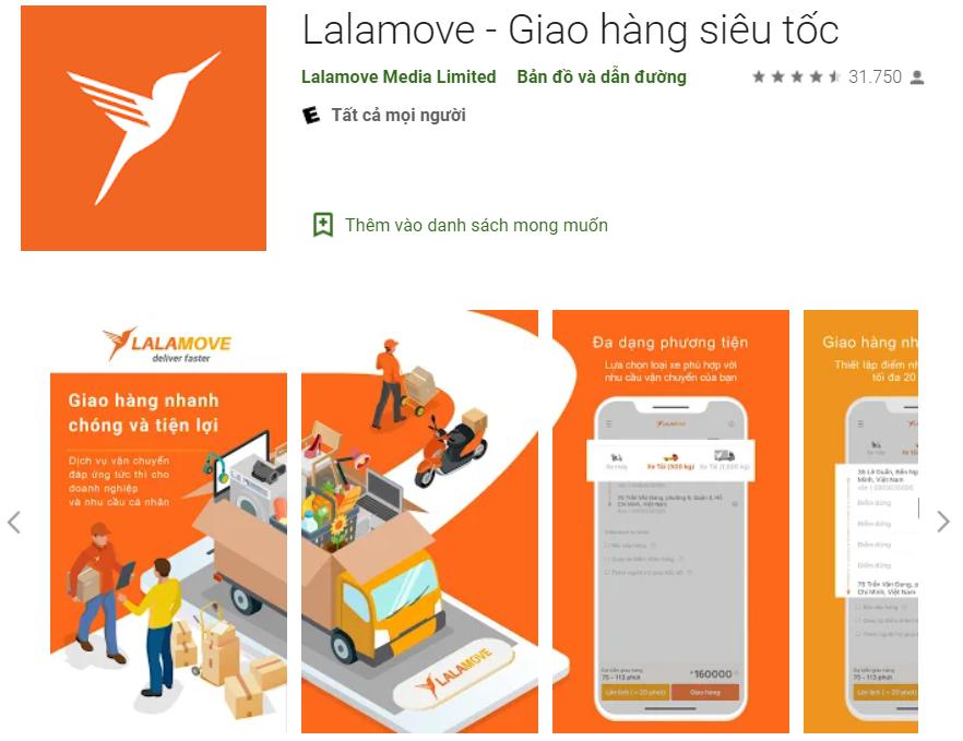 app giao hàng Lalamove