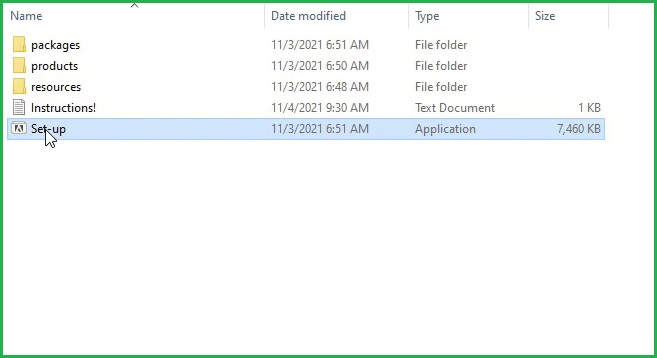 Double Click vào File Setup để bắt đầu cài đặt phần mềm