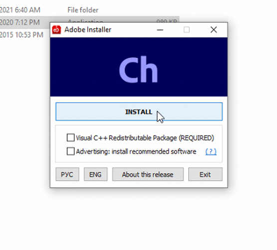 Bỏ tích như hình và lựa chọn Install, tích Visual C++ nếu bạn chưa có Visual