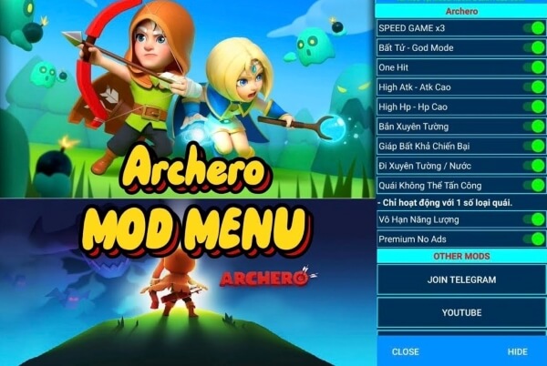 mod menu archero android miễn phí