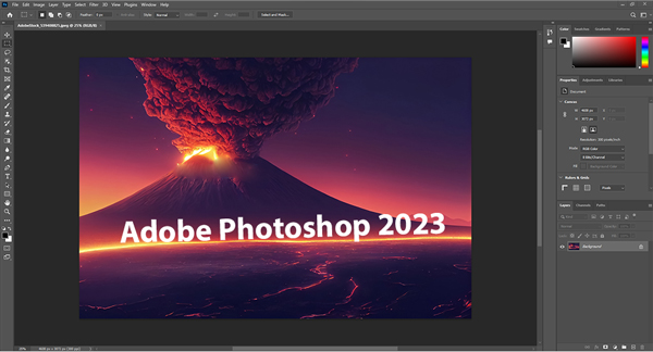 giao diện của adobe photoshop 2023 full bản quyền