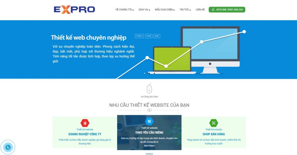 Đơn vị làm website chuẩn SEO Expro Việt Nam