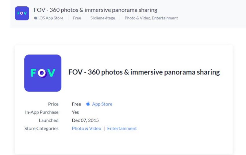 Ứng dụng chụp hình 360 độ FOV – 360 Photos