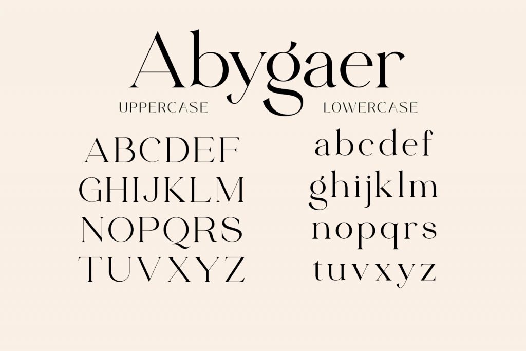 font tiếng việt abygaer