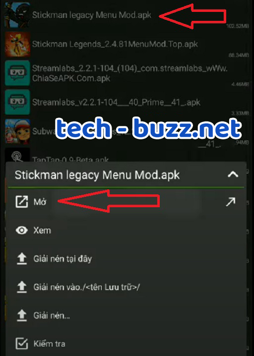 cài đặt mod Stick war legacy