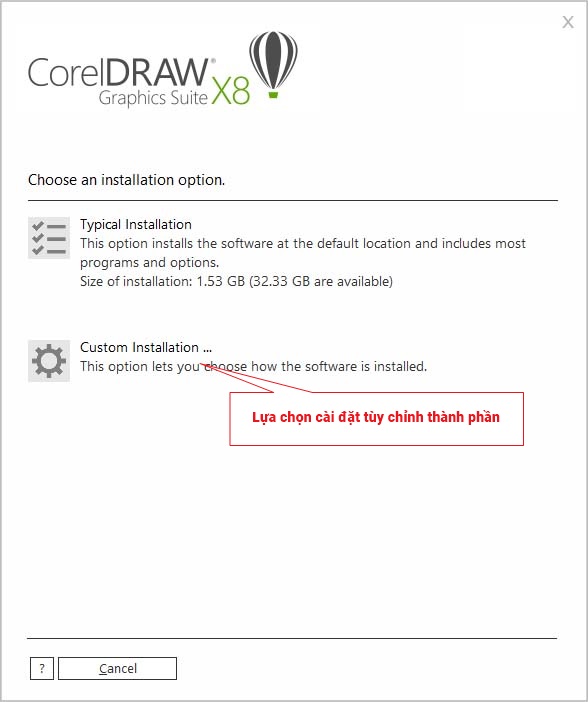 chọn phần mềm CorelDraw X8 Full crack