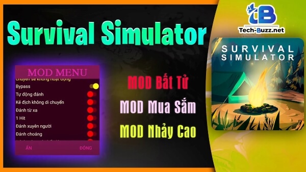 menu mod survival simulator hack mua sắm