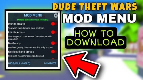tính năng mode menu dude theft wars miễn phí