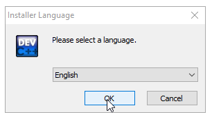 chọn ngôn ngữ cho phần mềm
