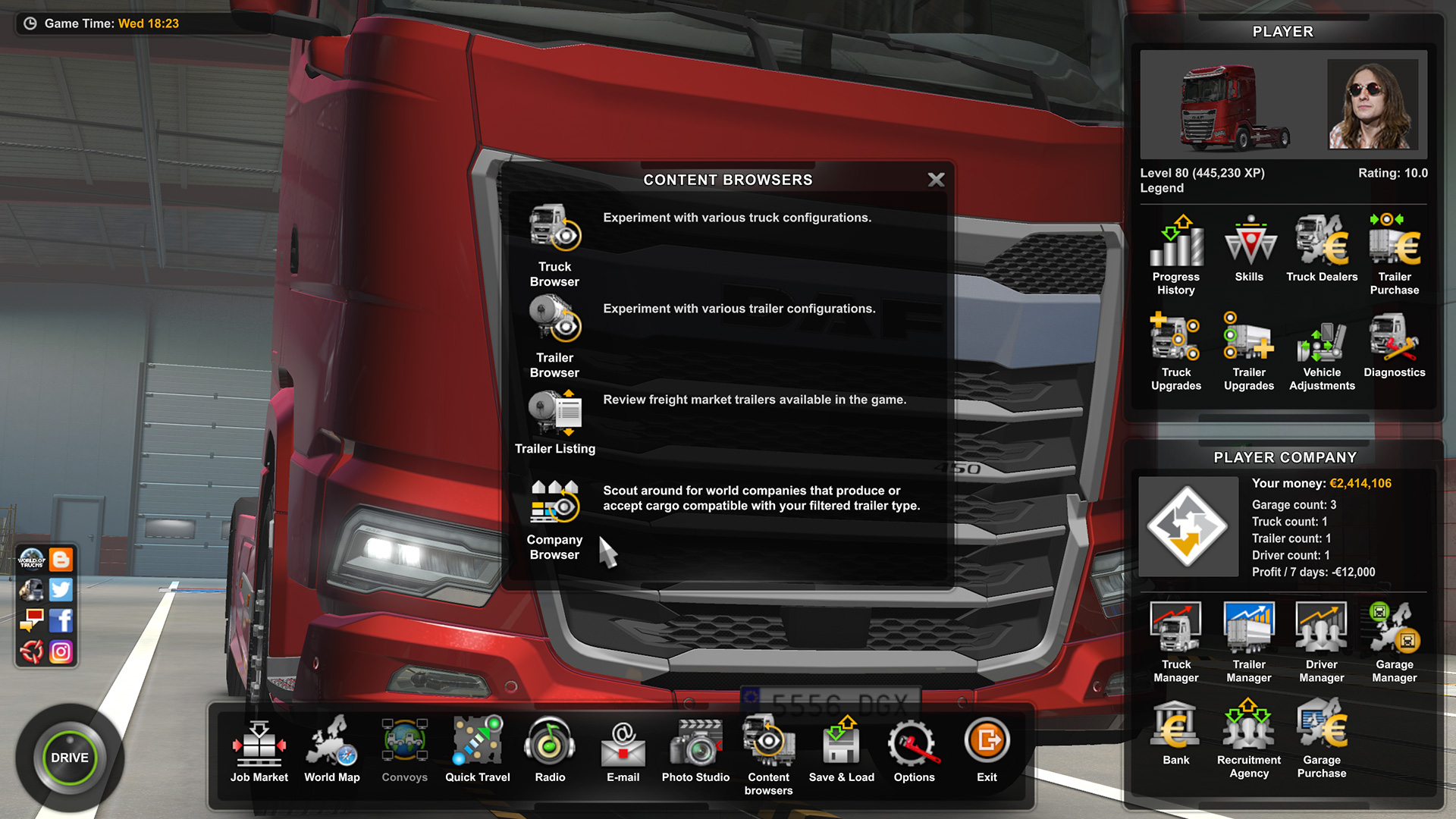 Euro Truck Test Simulator