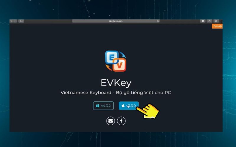 Truy cập trang web EVKey