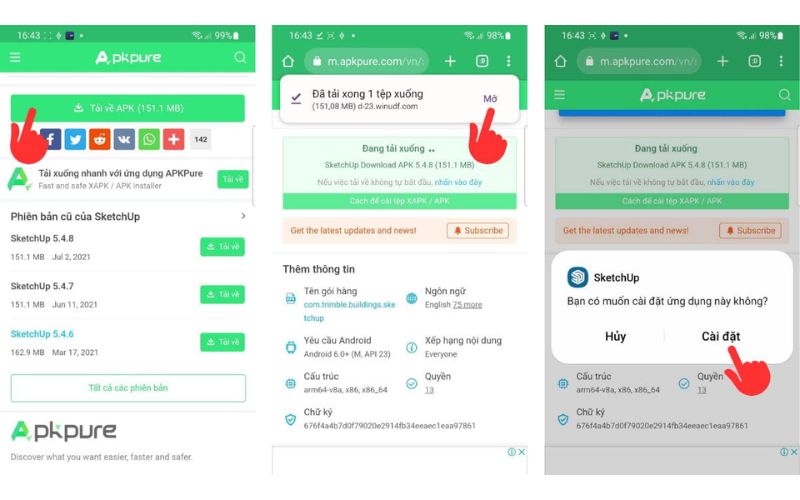 tải SketchUp trên điện thoại Android