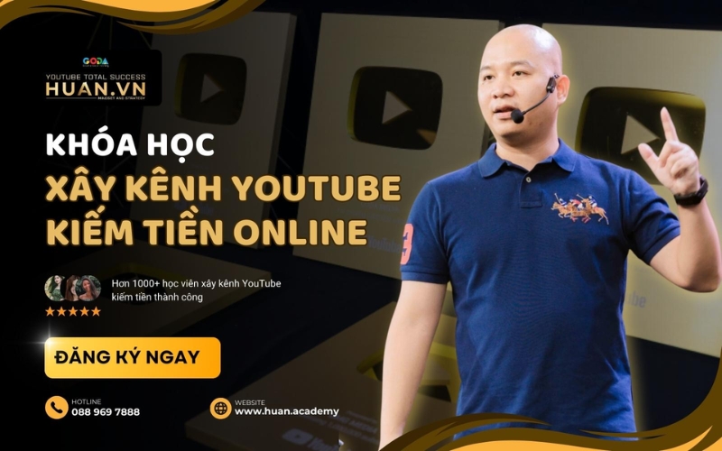 Tham gia khóa học Youtube kiếm tiền tại Huân Academy