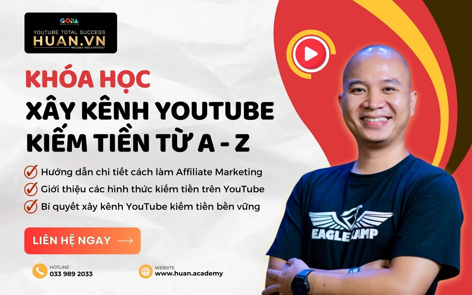 Khóa học YouTube Huân Academy