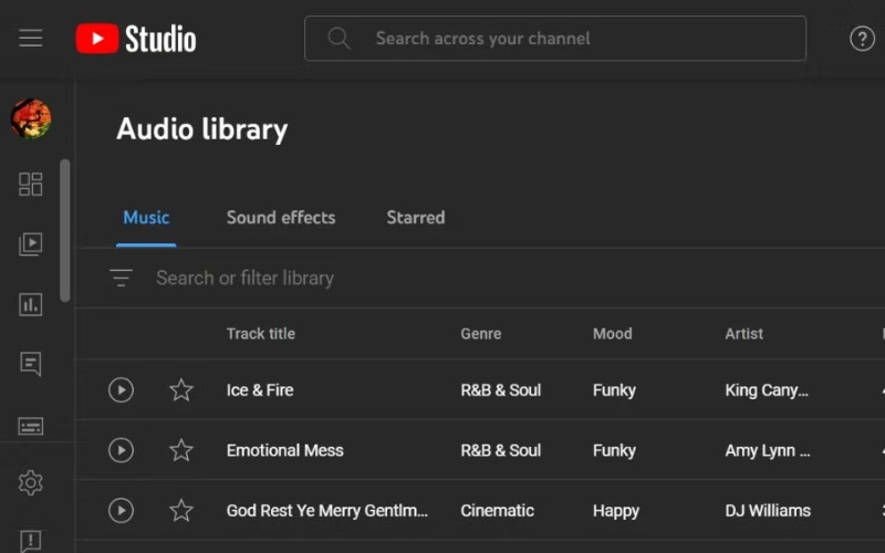 Tính năng nổi bật của YouTube Audio Library là gì?