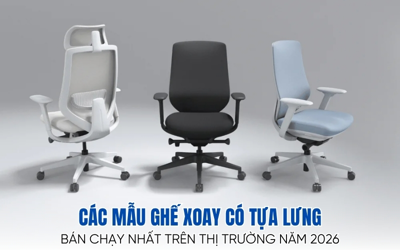 các mẫu ghế xoay có tựa lưng bán chạy