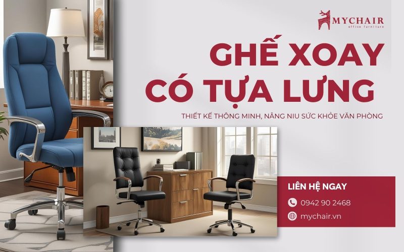 Mua ghế xoay văn phòng có tựa lưng tại MyChair